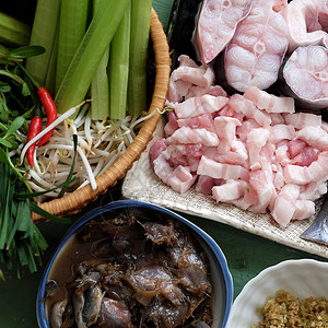 香茅猪肉食物亚洲高清图片