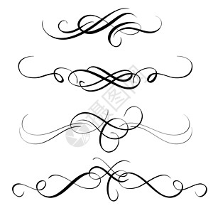 EPS10 矢量插图EPS10白色风格书法符号复古叶子艺术横幅装饰品墙纸插画
