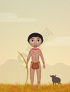 土著土著儿童贫困孩子们孩子部落插图第三世界文化比赛婴儿荒野背景图片