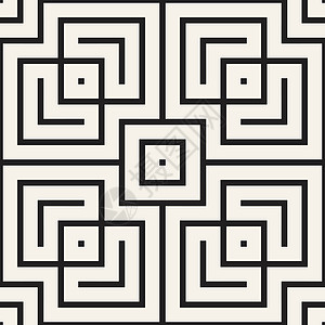 具有对称线格的几何民族背景 矢量抽象无缝模式国家几何学织物插图装饰品墙纸马赛克艺术打印边界背景图片