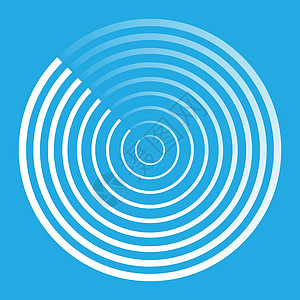 雷达抽象图标符号圆圈工具网络标识插图蓝色艺术背景图片