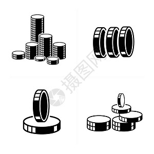 3D 堆肥硬币图标银行业银行货币现金商业购物经济资金金融设计图片