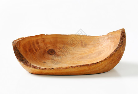 自然边缘碗天然边边橄榄木材料乡村木头雕刻船形手工背景图片