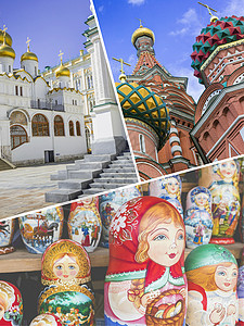 兔斯基我佛慈悲莫斯科俄罗斯的相片拼凑旅行背景我的照片联盟大教堂时钟圆顶金子寺庙建筑学宗教建筑星星背景