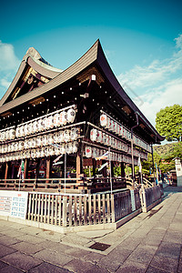 四条日本京都建筑建筑学精神灯笼神道旅游祷告仪式佛教徒上帝背景