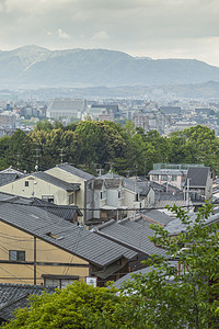 日本京都市的夜景城市日落观光景观天线街道旅游建筑地标建筑学背景图片