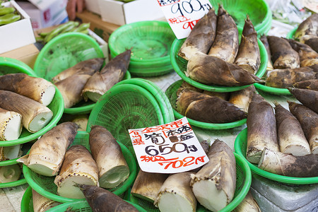 大阪市场街道绿色城市店铺零售展示食物蔬菜出口商业背景图片