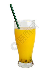激情果汁白色黄色玻璃食物营养饮料热带阴影水果背景图片