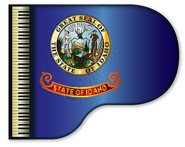 爱达荷大钢琴旗帜音乐钢琴乐器背景图片