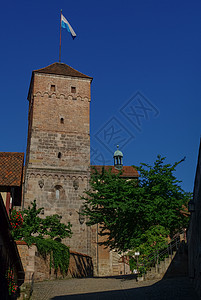 纽伦堡Kaiserburg城堡庭院(希亚)高清图片