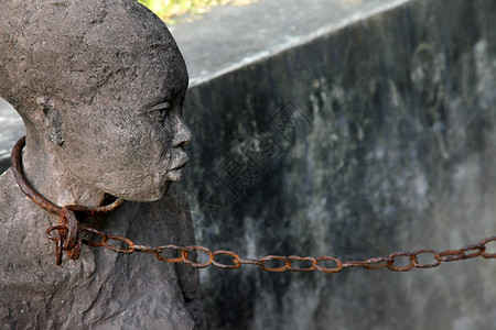 非洲奴隶贩卖雕像石材种族石头纪念馆地点纪念碑旅行背景图片