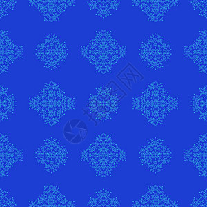 在蓝色的无缝纹理 设计元素作品花瓣曲线插图花丝样本风格叶子外貌马赛克背景图片