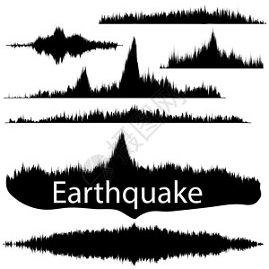 地震断裂地面地震波在纸上固定 音频波SE设计图片