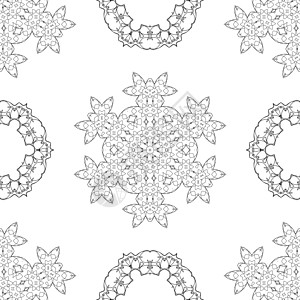 无缝模式 玫瑰花集装饰插图艺术白色帆布边界产品网络风格质量背景图片