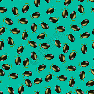 黑豆豆酱橄榄无缝模式 食品背景水果营养商业沙拉宏观美食团体农业蔬菜小吃插画