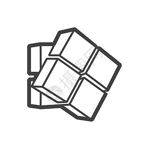 立方体移动设计图标背景图片