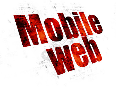 Web 设计概念移动 Web 上数字背景代码网页交通灰色浏览器技术数据屏幕网站服务器背景图片