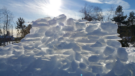 冬季雪雪城堡高清图片