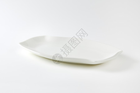 波形白色矩形板长方形波浪形餐盘陶瓷陶器小吃盘餐具矩形制品背景图片