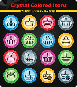 购物篮图标 se黑色篮子水晶电子电子商务销售宝石玻璃钻石市场背景图片