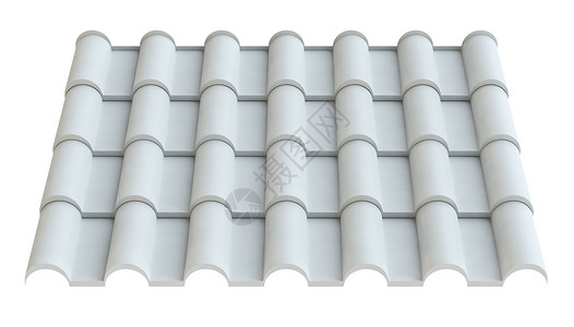 白色屋顶屋顶材料 在白色上隔绝建筑对角线瓷砖金属建造工业瓦楞3d壁板建筑学背景