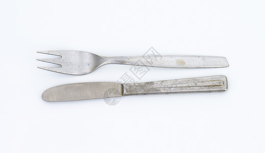 刀叉餐具金属餐刀高架刀具餐叉背景图片