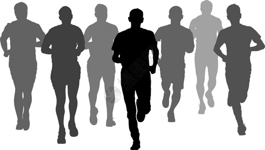 套剪影 短跑运动员 它制作图案矢量图优胜者行动团体男性冠军插图运动竞赛训练跑步插画