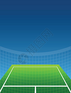 抽象运动背景网球 矢量活力蓝色速度绿色法庭插图背景图片