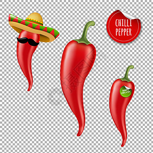 热辣椒辣椒大赛男人白色工作室贴纸素食者蔬菜小胡子标签水果插图背景图片