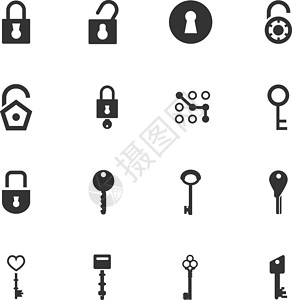 锁和钥匙图标 se挂锁安全黑色地球插图电脑艺术互联网装饰品房子背景图片