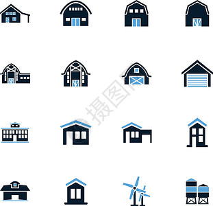 农场建筑图标 se厕所农业建筑学房子学校农村互联网摊位框架贮存背景图片