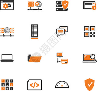 互联网服务器网络图标 se安全托管计算电脑技术速率监视商业代码全球设计图片