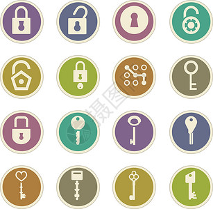 锁和钥匙图标 se挂锁电脑黑色互联网艺术装饰品房子插图地球安全背景图片
