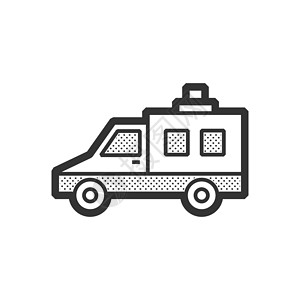 车辆素材网救护车 ico插画