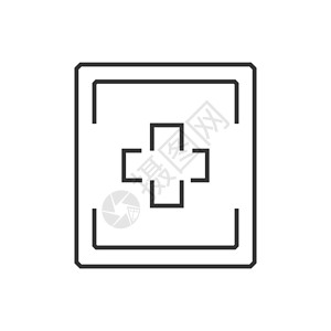 Rectangl 标签上的救护车符号背景图片