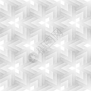 无缝的单色图案 蹩脚的几何形状平铺装饰品立方体窗饰风格几何学灰色插图装饰白色正方形背景图片