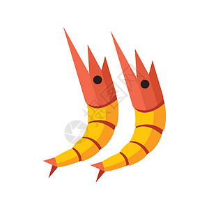 可爱龙虾粽叶虾矢量设计黄色设计图片
