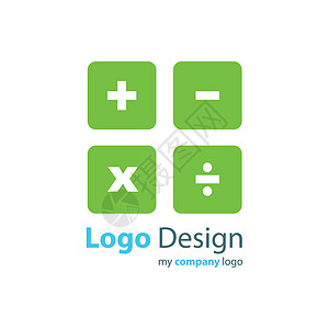 计算器 logo 设计 绿色 colo背景图片