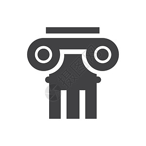 马尔特诺玛古列图标黑色诺玛历史古董石头建筑插图博物馆文化建筑学柱子插画