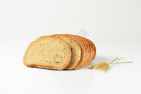 面包片面包食物麦穗横截面背景图片