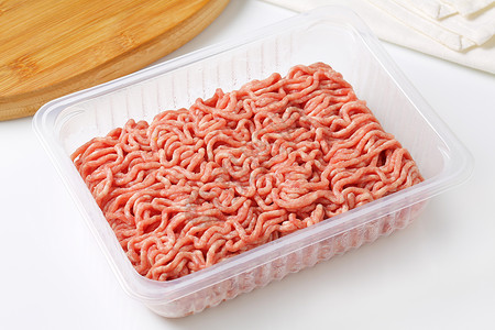 新鲜小菜肉包装食物地面牛肉盒子塑料背景图片