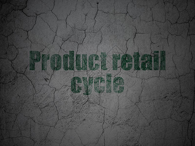 营销概念 以墙壁背景为背景的产品零售周期背景图片