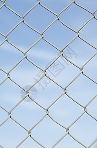 电线网栅栏铁丝网背景图片工厂金属蓝天围栏背景图片