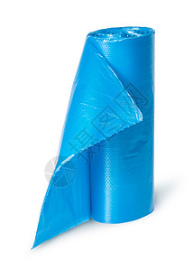 蓝色塑料垃圾袋垂直滚动背景图片
