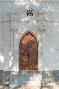 荷兰新贝塞斯德归国教会门高清图片