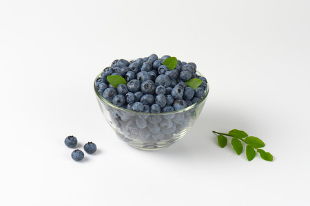 新鲜的成熟蓝莓浆果食物团体背景图片