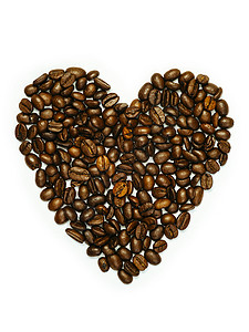 心形咖啡豆背景图片
