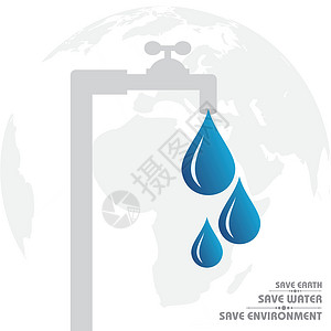 世界水日问候股票 Vecto预防液体地球生态组织庆典蓝色行星农业生活背景图片