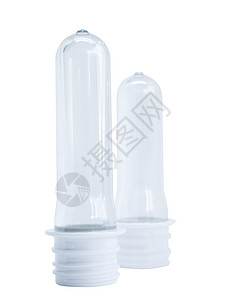 PET 瓶子在白色背景上预设食物塑料工厂工业产品制药包装宠物密封药品背景图片