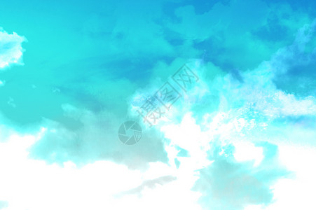 蓝色水彩云抽象背景背景图片